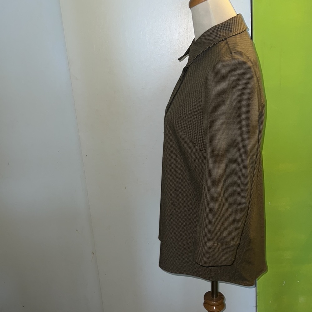 Peace of Cloth Med brown houndstooth jacket New With Tags - Picture 3 of 11